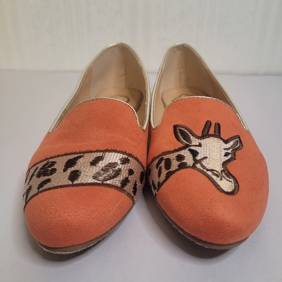 C Wonder Orange Giraffe Ballet Flats Size 7.5 - Picture 4 of 10